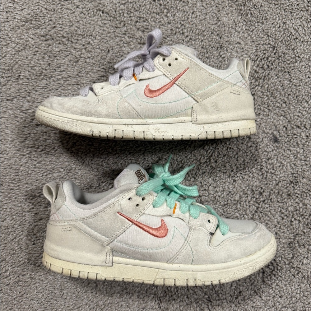 Nike Sneakers with Pink and Teal Accents